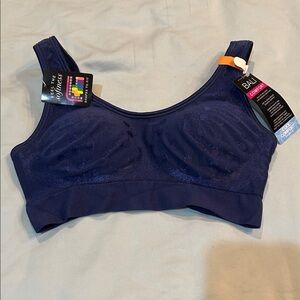 Bali Comfort Seamless Wireless Bra in Navy Blue